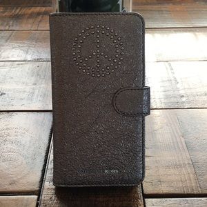 Brand New iPhone MK Silver Folio Phone Case